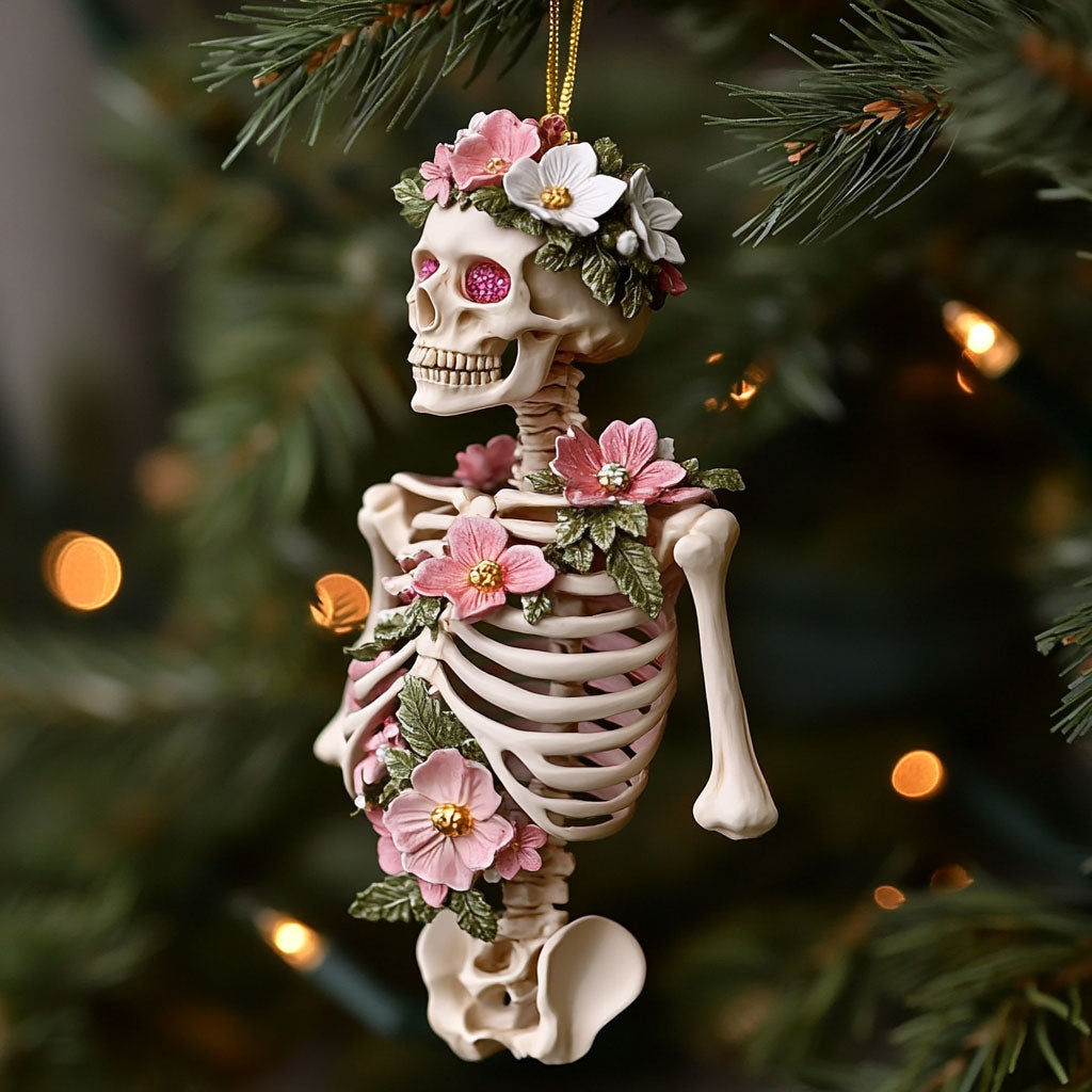 Rose Crown Skeleton WN1512049CL Christmas Ornament
