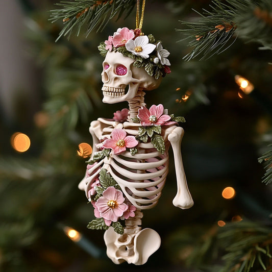 Rose Crown Skeleton WN1512049CL Christmas Ornament
