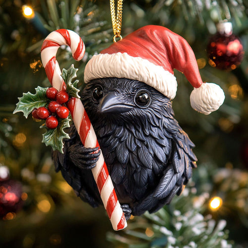 Festive Crow CP0612104CL Christmas Ornament