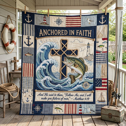 Anchored In Faith Scripture WN2205005CL Quilt