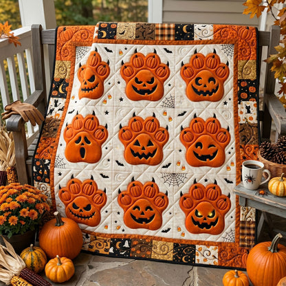 Haunted Pumpkin Paw WN2705008CL Quilt