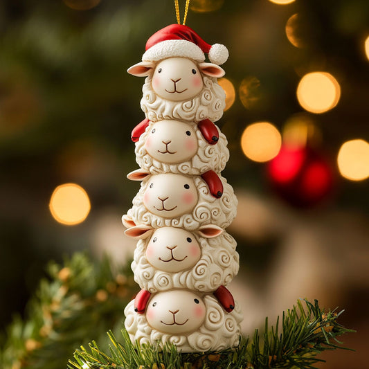 Stacked Sheep Christmas WN1811114CL Christmas Ornament