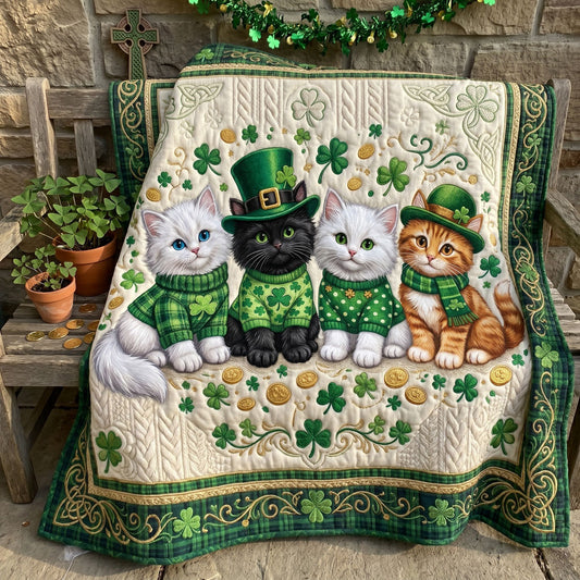 Lucky Clover Kitty Family WN0705012CL Quilt