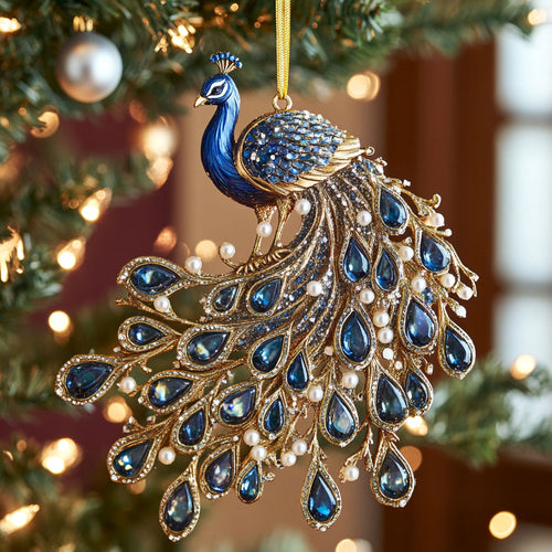 Peacock Glow CW1012051CL Christmas Ornament