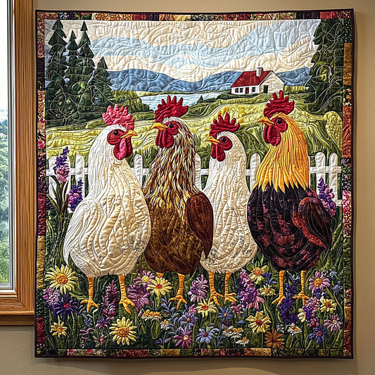 Chicken On The Field QA2911027CL Quilt