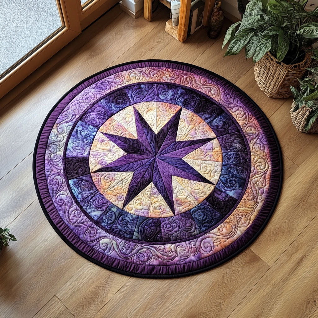 Dusky Star WN0707042CL Quilted Round Mat