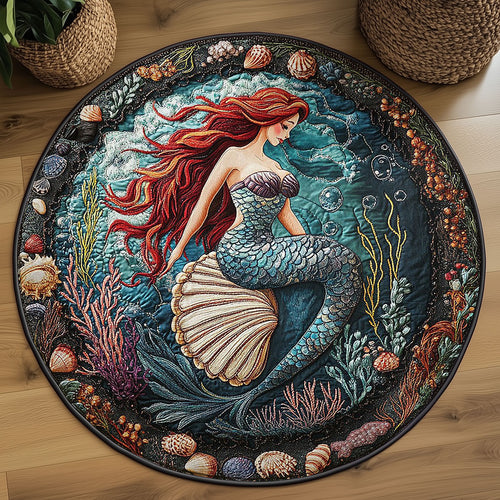 Mermaid Deep WN0306028CL Quilted Round Mat