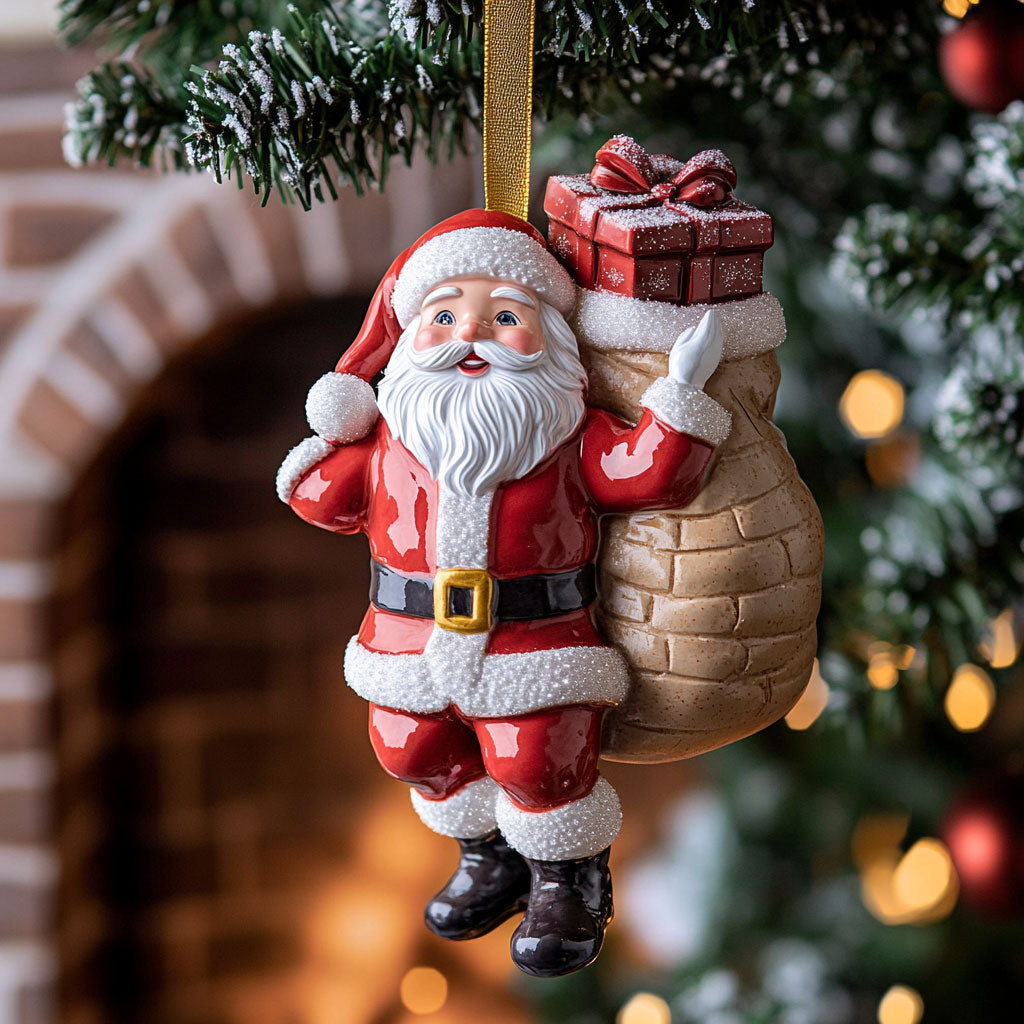 Merry Chimney Santa WN1811035CL Christmas Ornament