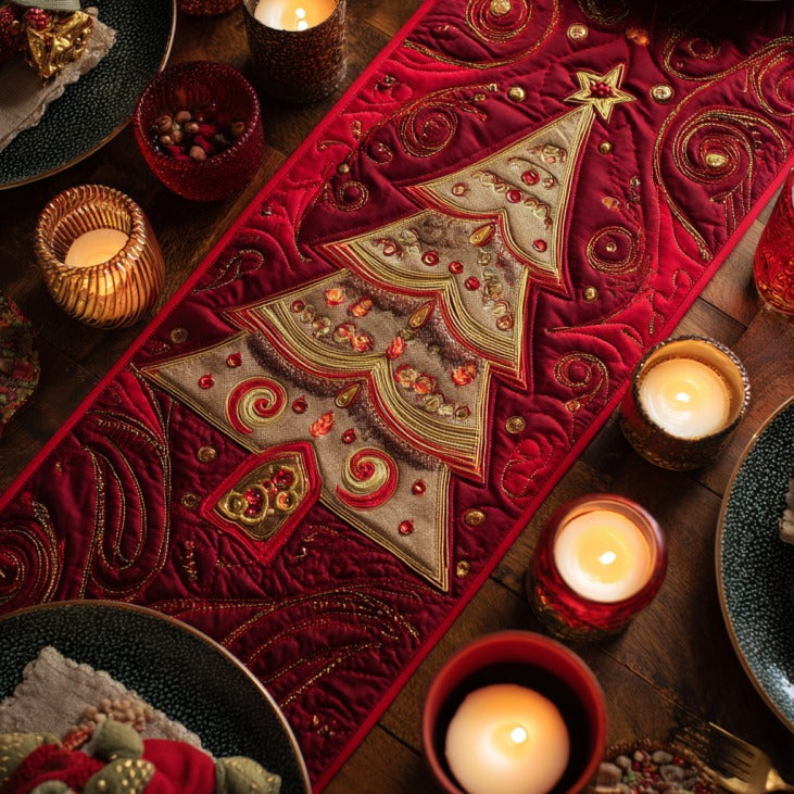 Golden Tree XR1210005CL Quilted Table Runner