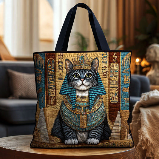 Egyptian Crowned Cat KL2412035CL Quilted Tote Bag