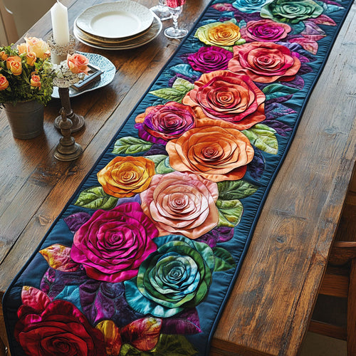 Blooming Roses CW1201069CL Quilted Table Runner