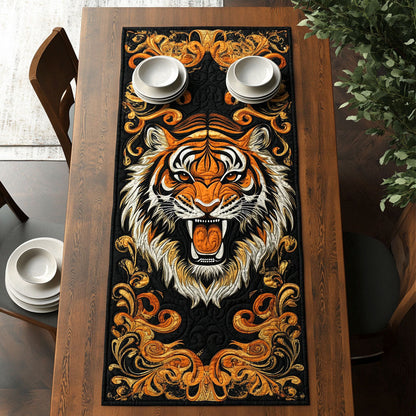 Baroque Tiger Portrait WJ0807029CL Quilted Table Runner