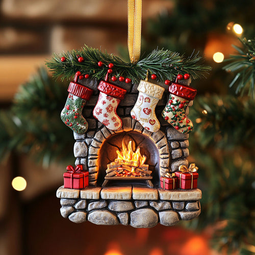 Warm Glow Fireplace WN2411092CL Christmas Ornament