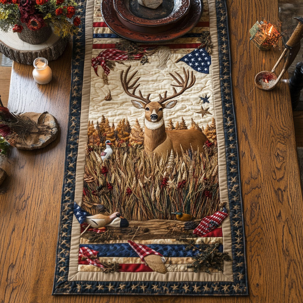 Deer Valor WN1106043CL Quilted Table Runner