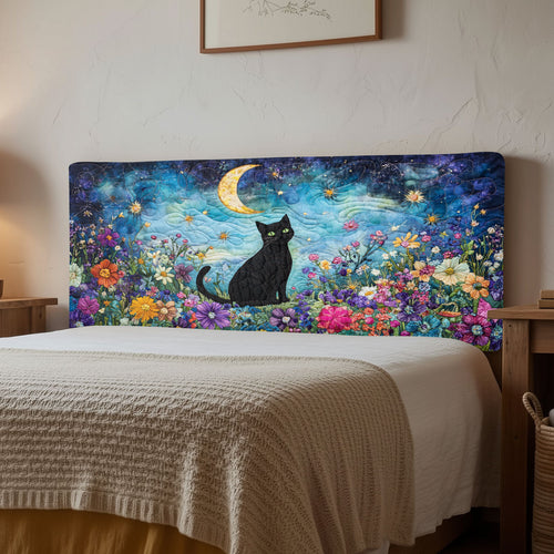 Celestial Garden Cat CW2212011CL Quilted Headboard Slipcover