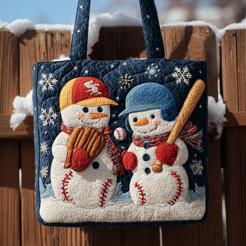 Red And Blue Cap XR0212020CL Quilted Tote Bag