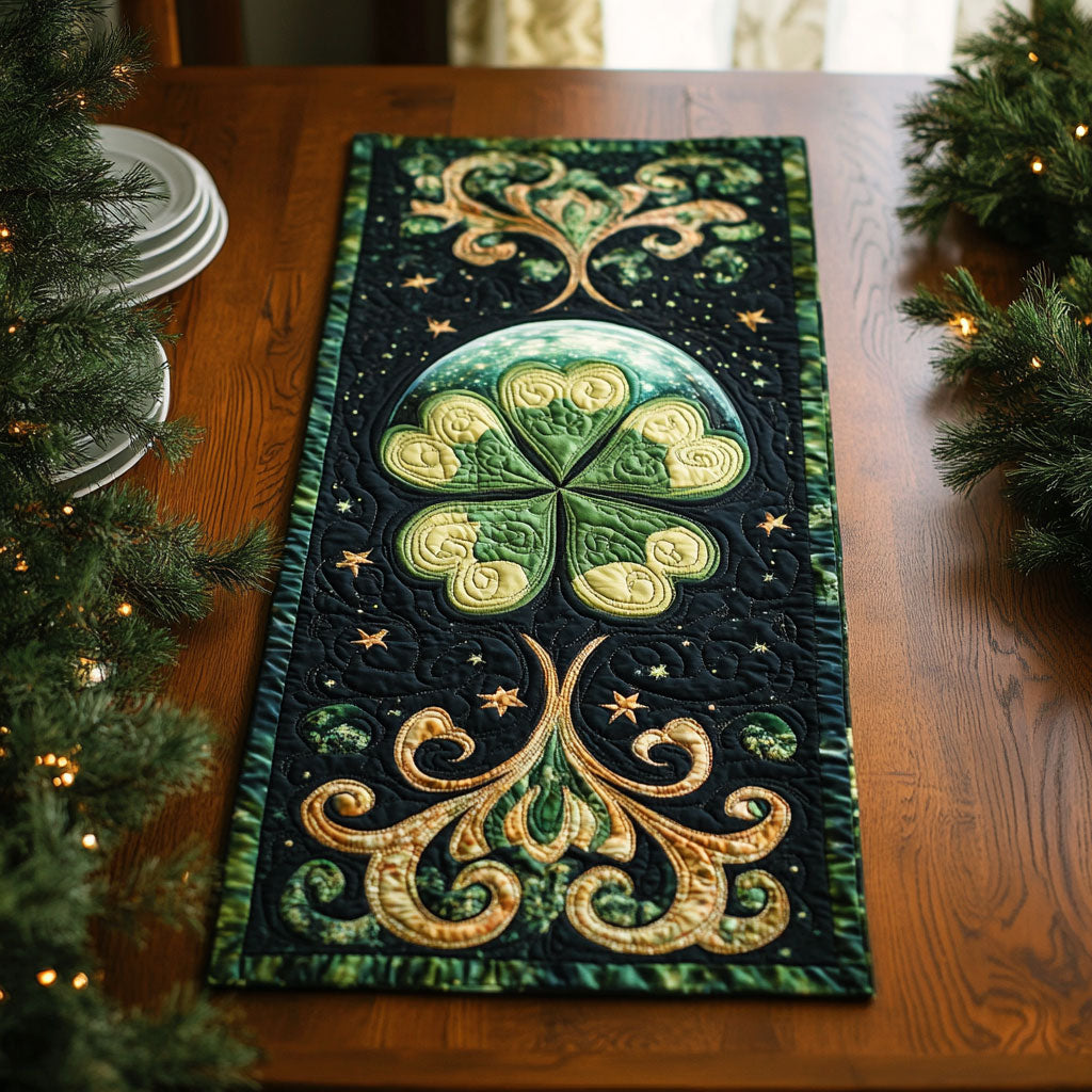Lucky Clover WJ1905024CL Quilted Table Runner