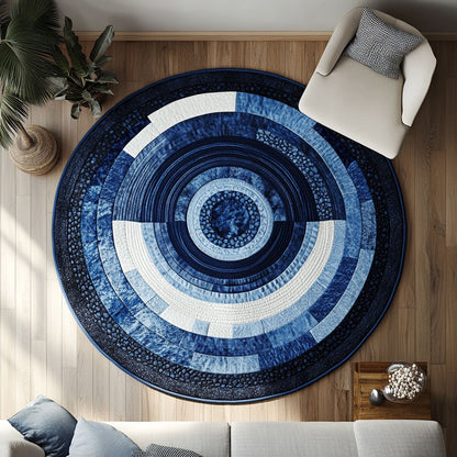 Circle Illusion WN0407060CL Quilted Round Mat