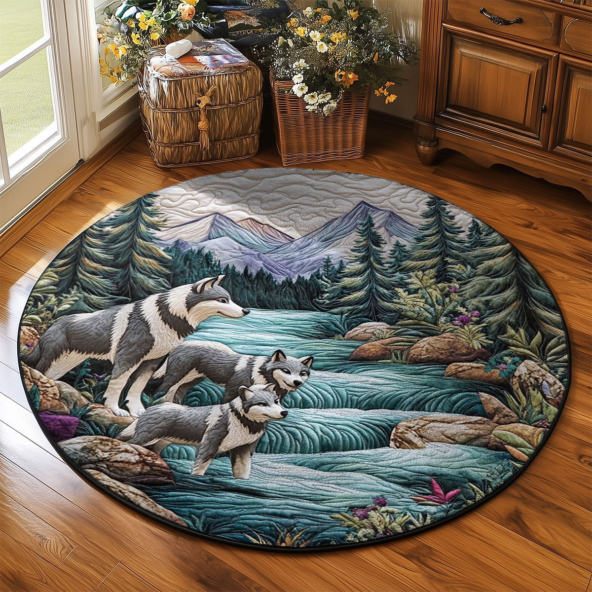 Wild River Wolve WJ1704053CL Quilted Round Mat