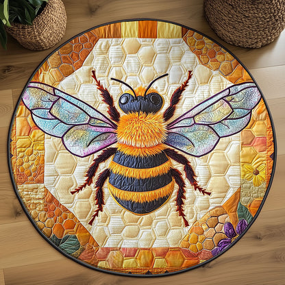Sweet Honey Bee WJ0606059CL Quilted Round Mat