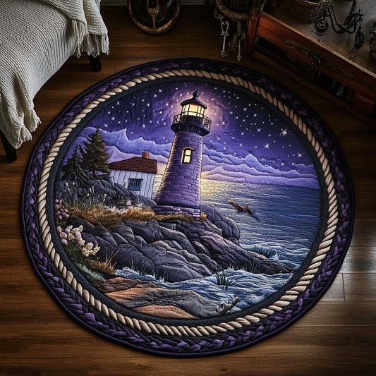 Midnight Lighthouse WN0304052CL Quilted Round Mat