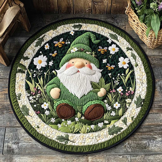 Gnome Peek WN2305040CL Quilted Round Mat