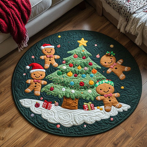 Gingerbread Friends Christmas KL1012028CL Quilted Round Mat