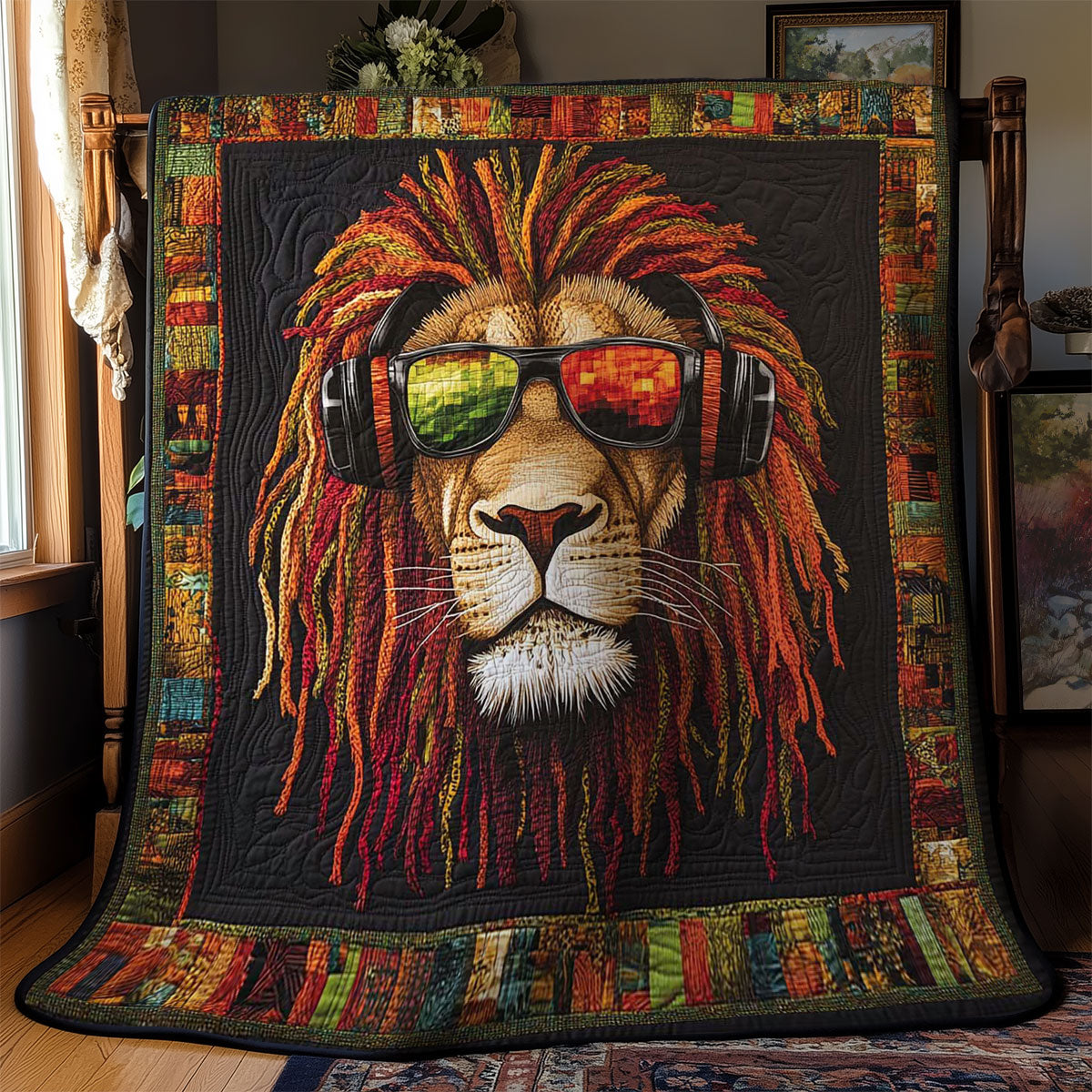 Rhythmic African Lion WN2402012CL Quilt