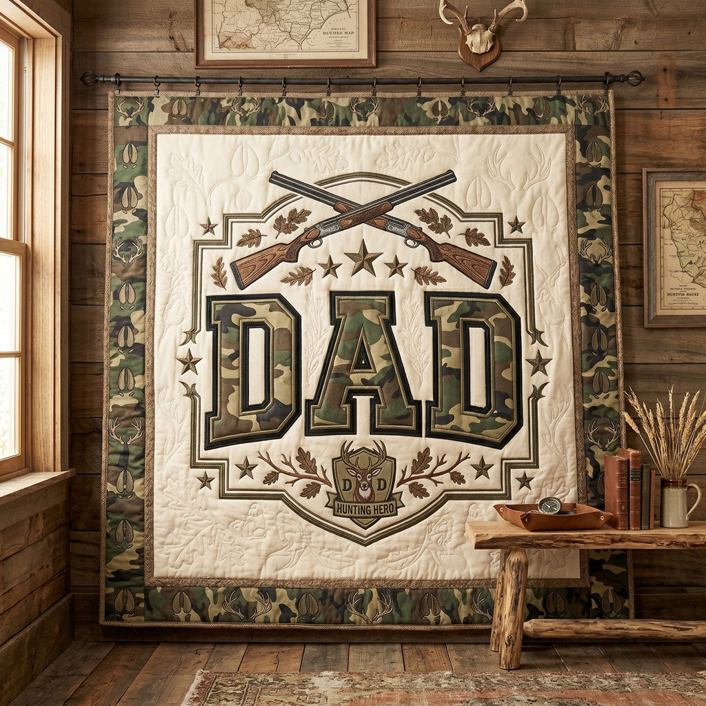 Camo Dad Deer Hunter WN1006004CL Quilt