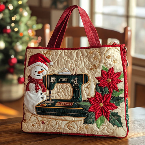 Jolly Snow Sewing Machine WN2010038CL Quilted Tote Bag