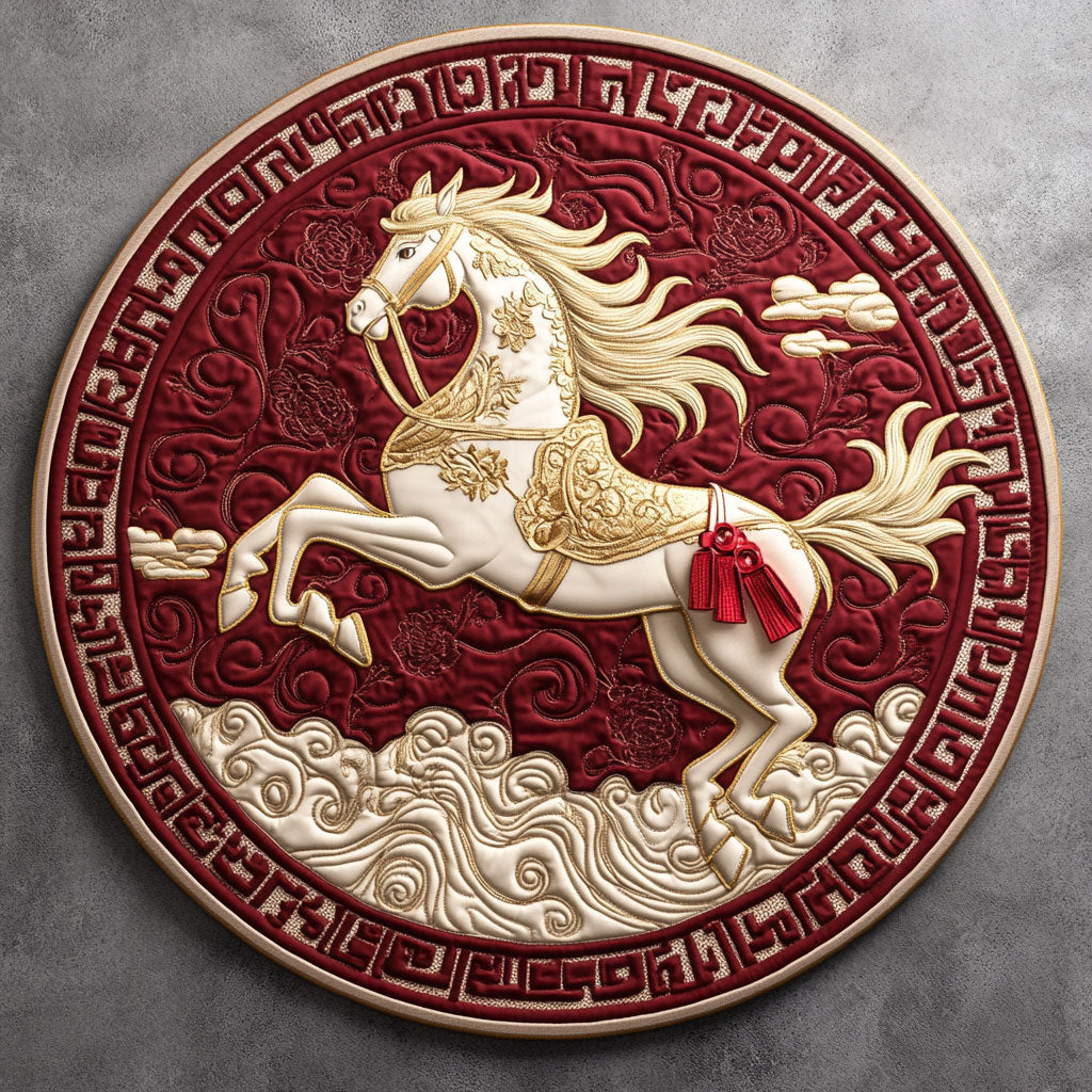 Golden Horse KL0901046CL Quilted Round Mat