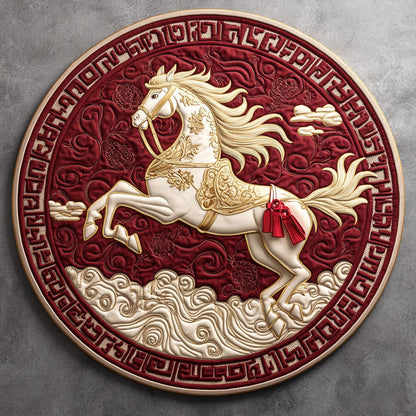Golden Horse KL0901046CL Quilted Round Mat