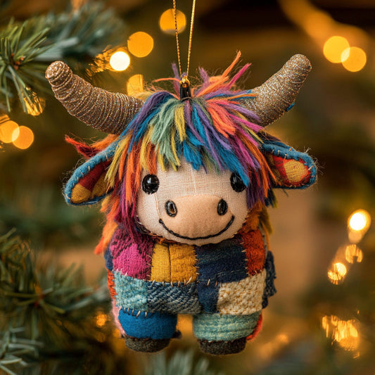 Shaggy Cow Cozy Noel WN1112074CL Christmas Ornament