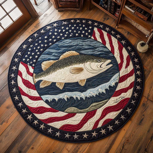 American Bass Fish WN0104001CL Quilted Round Mat