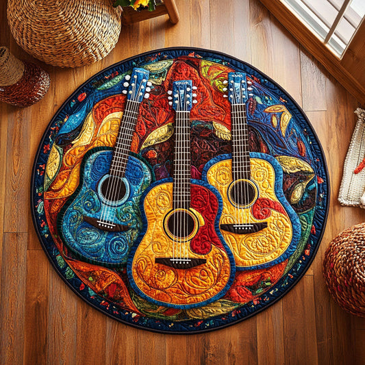 Colorful Chords WJ1106033CL Quilted Round Mat