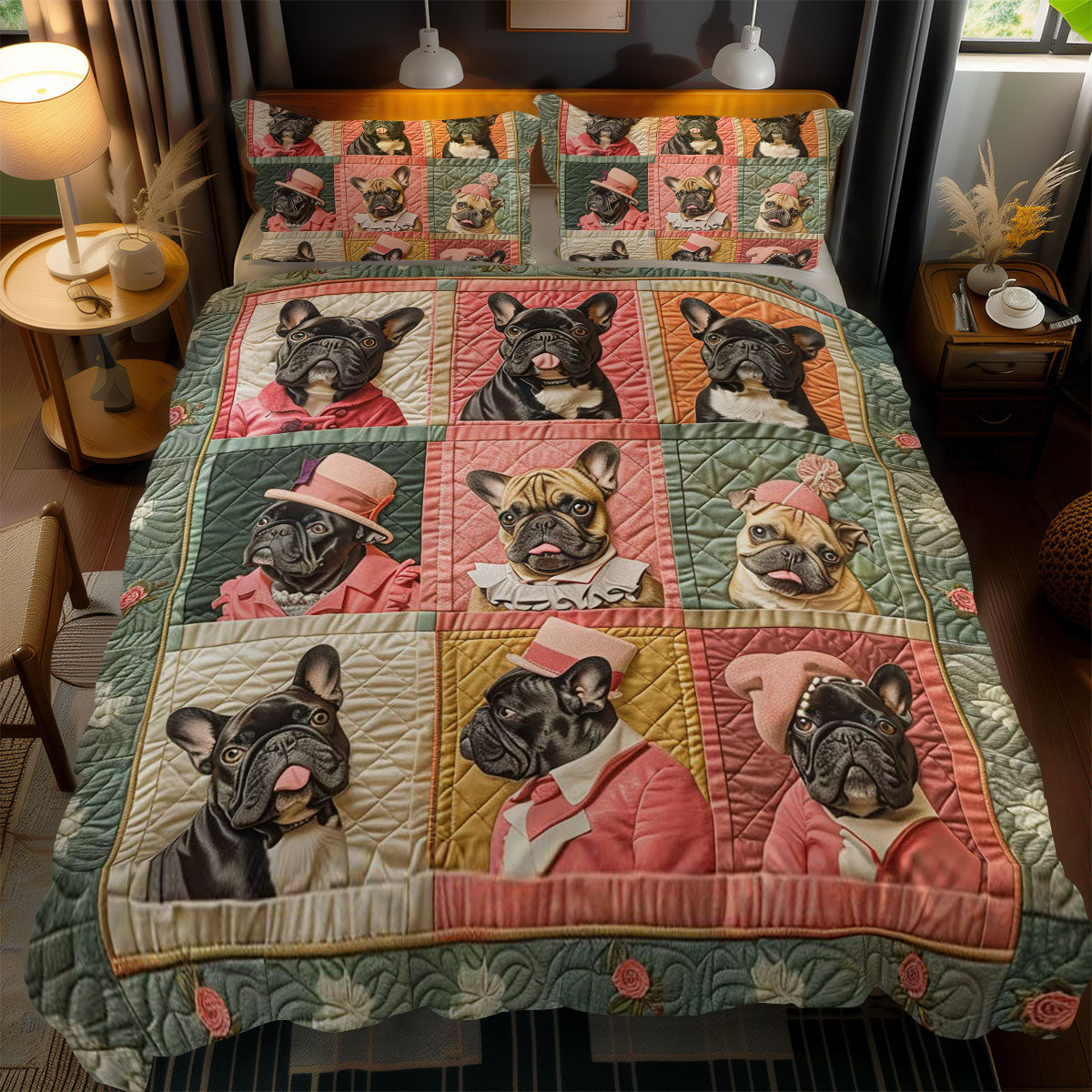 Dapper French Bulldog WN1303136CL Duvet Cover Set