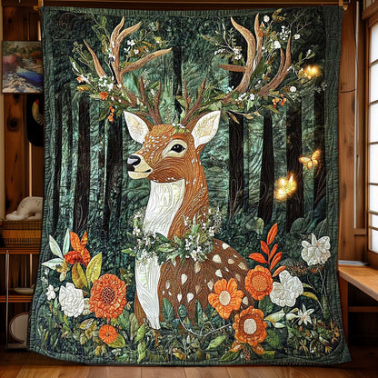 Magical Floral Stag WP2101006CL Quilt