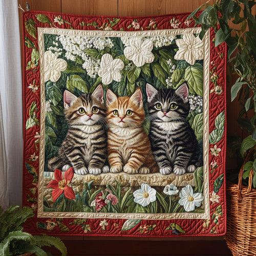 Flower Kitten CW0701045CL Quilt