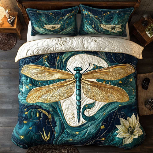 Pond Golden Dragonfly WP2201008CL Duvet Cover Set