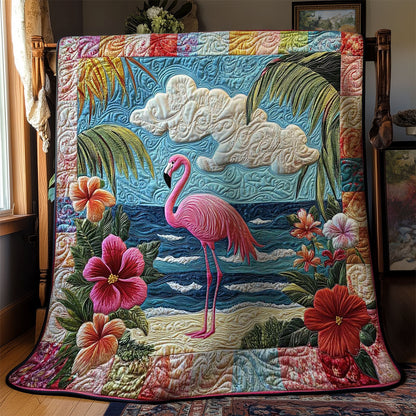 Palm Breeze Flamingo WN1003045CL Quilt