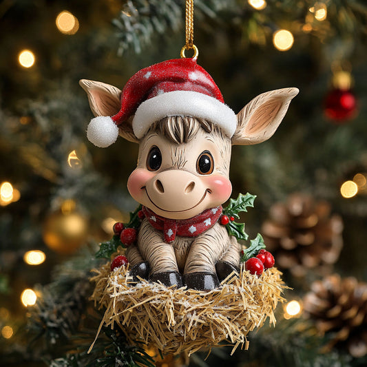 Donkey Winter Blessing WN1111045CL Christmas Ornament