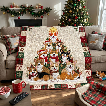 Holiday Corgi Tree WN1506010CL Quilt