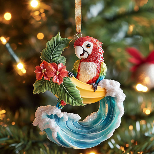 Surf Parrot CP0612089CL Christmas Ornament