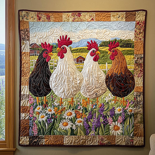 Chicken On The Field QA2911028CL Quilt