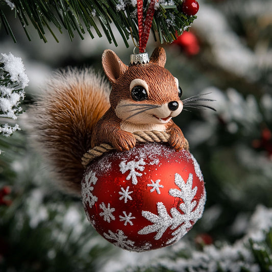 Squirrel Winter Sparkle WN2411084CL Christmas Ornament
