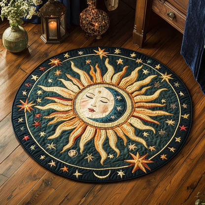 Boho Moon Magic WN0504010CL Quilted Round Mat