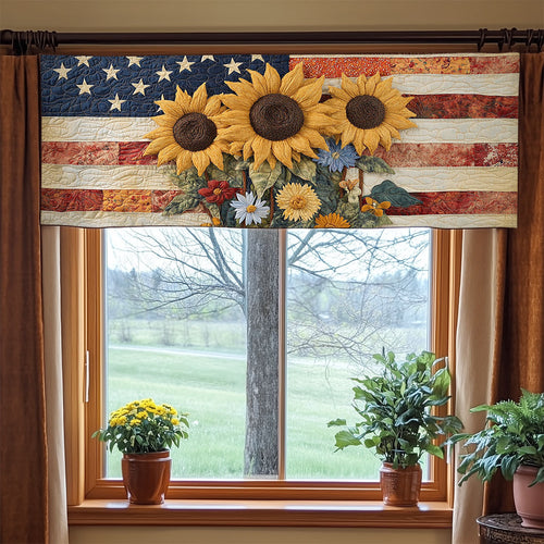 Sunflower Liberty WJ1306033CL Quilted Valance