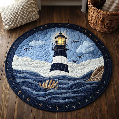 Twilight Lighthouse WN2103065CL Quilted Round Mat