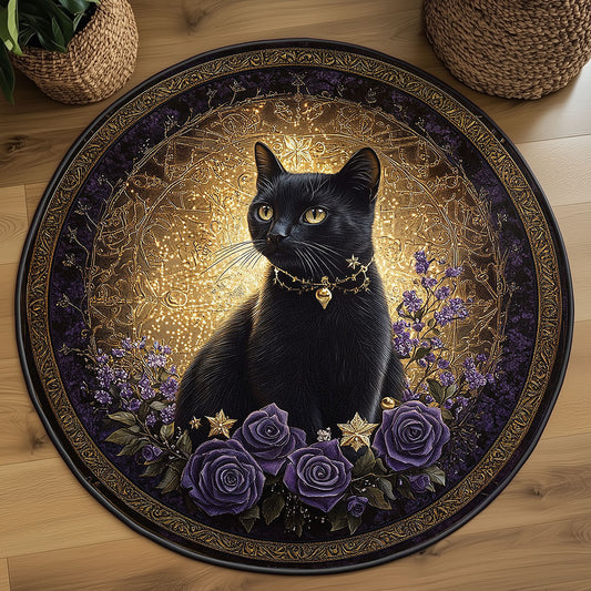 Celestial Cat WN0807011CL Quilted Round Mat