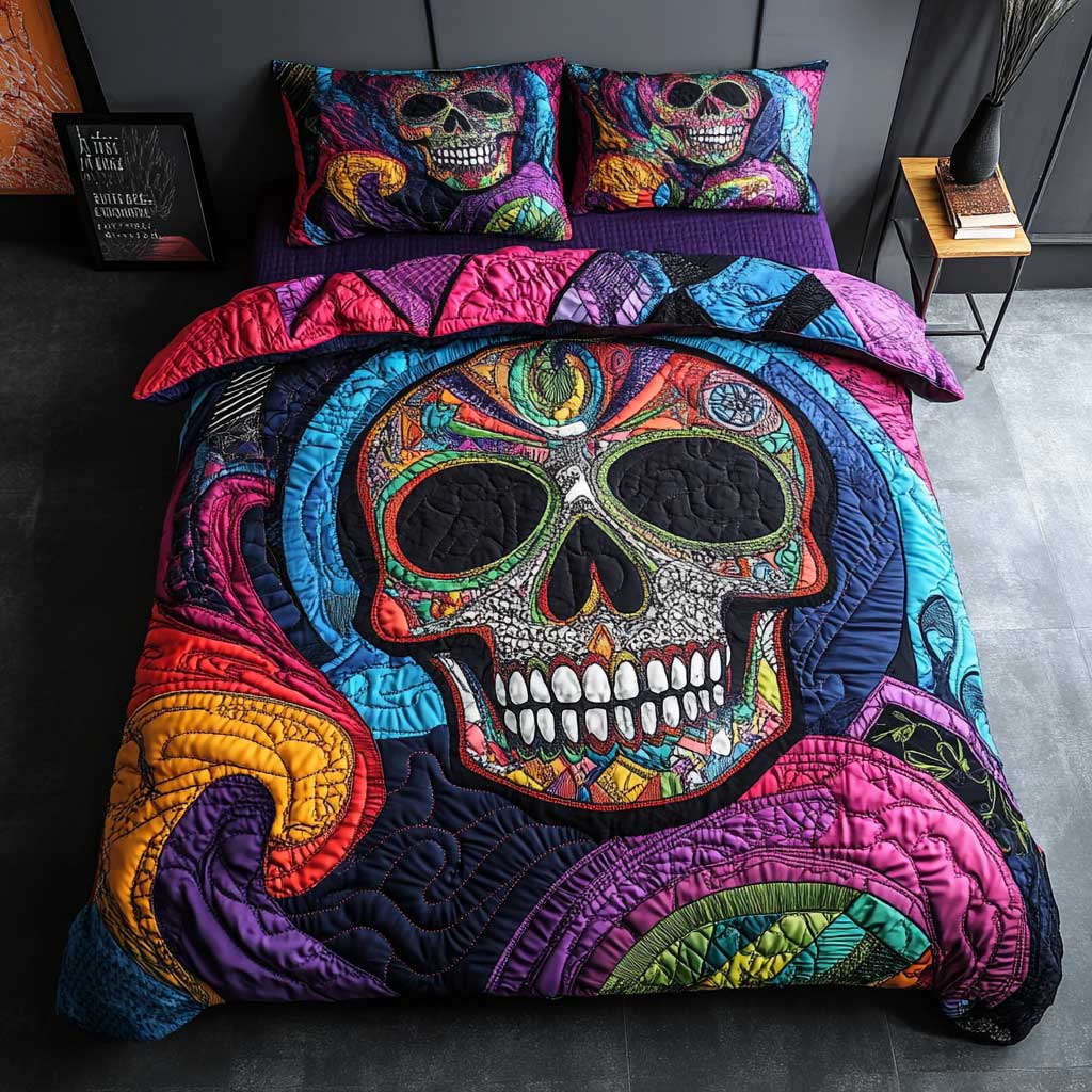 Geometric Skull WN0303015CL Duvet Cover Set